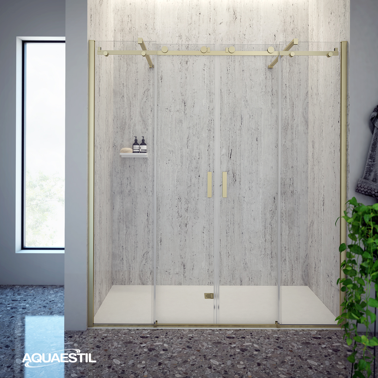 Artego 2D za nisu ZLATNI prozirno staklo web