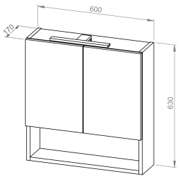 Mobile pensile BASIC PLUS 60 con specchio