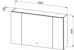 Mobile pensile VINTAGE 100 con specchio