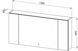 Mobile pensile VINTAGE 120 con specchio