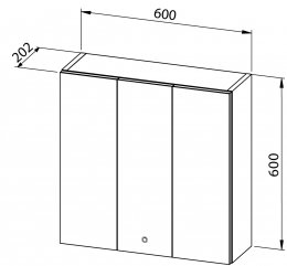 Mobile pensile VINTAGE 60 con specchio