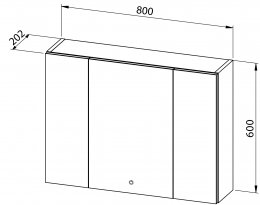 Mobile pensile VINTAGE 80 con specchio