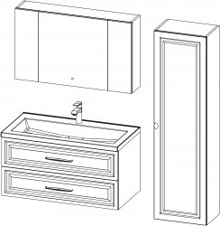 Vintage / composizione III / 100 + 45 cm