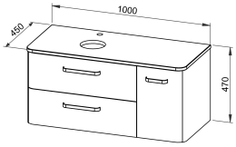 Vanity unit CHARM TOP 100 L/R