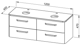 Vanity unit CHARM TOP 120