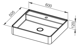 Lavabo ARDEA 60, sospeso